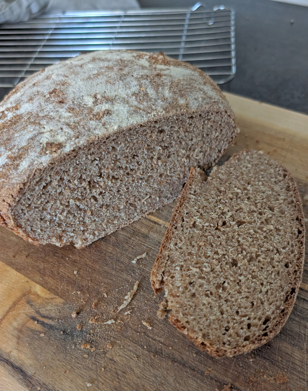 A picture of an okay-ish wholemeal loaf of bread
